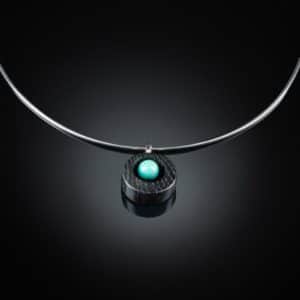 Collier Argent Fin Turquoise - Collection Margarite