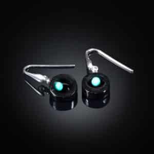 Pendants d'oreilles Argent FIn Margarite en Morta et Turquoise
